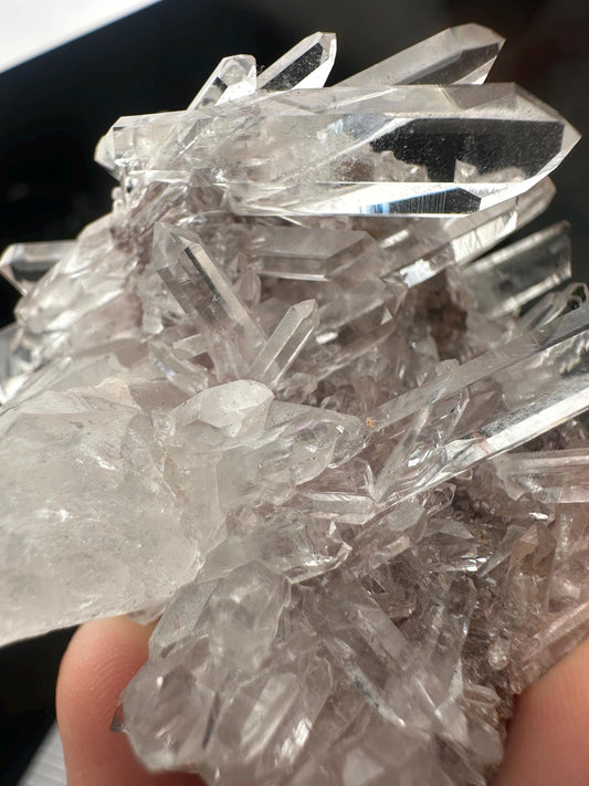 Colombian Pink Lemurian Quartz Cluster | Natural Crystal Formation | High-Energy Quartz | Unique Mineral Specimen for Collectors