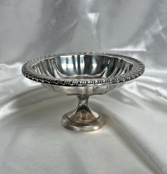 Vintage Silver Plated Bowl Dish | Ornate Decorative Trinket Tray | Antique Style Oneida Silver Plate for Jewelry Crystal Display Home Decor