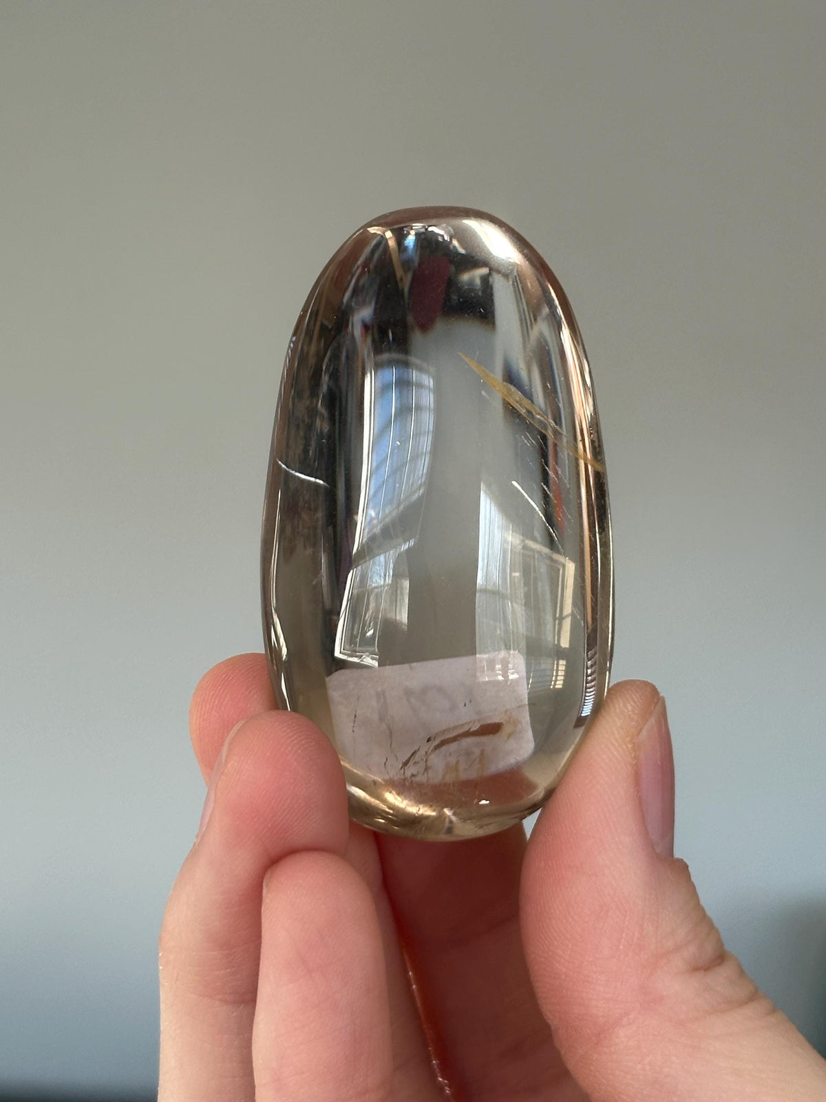 Smoky Quartz Palmstone | Natural Smoky Quartz Crystal Hand Stone | Polished Mineral Specimen for Collectors Display Decor Accent