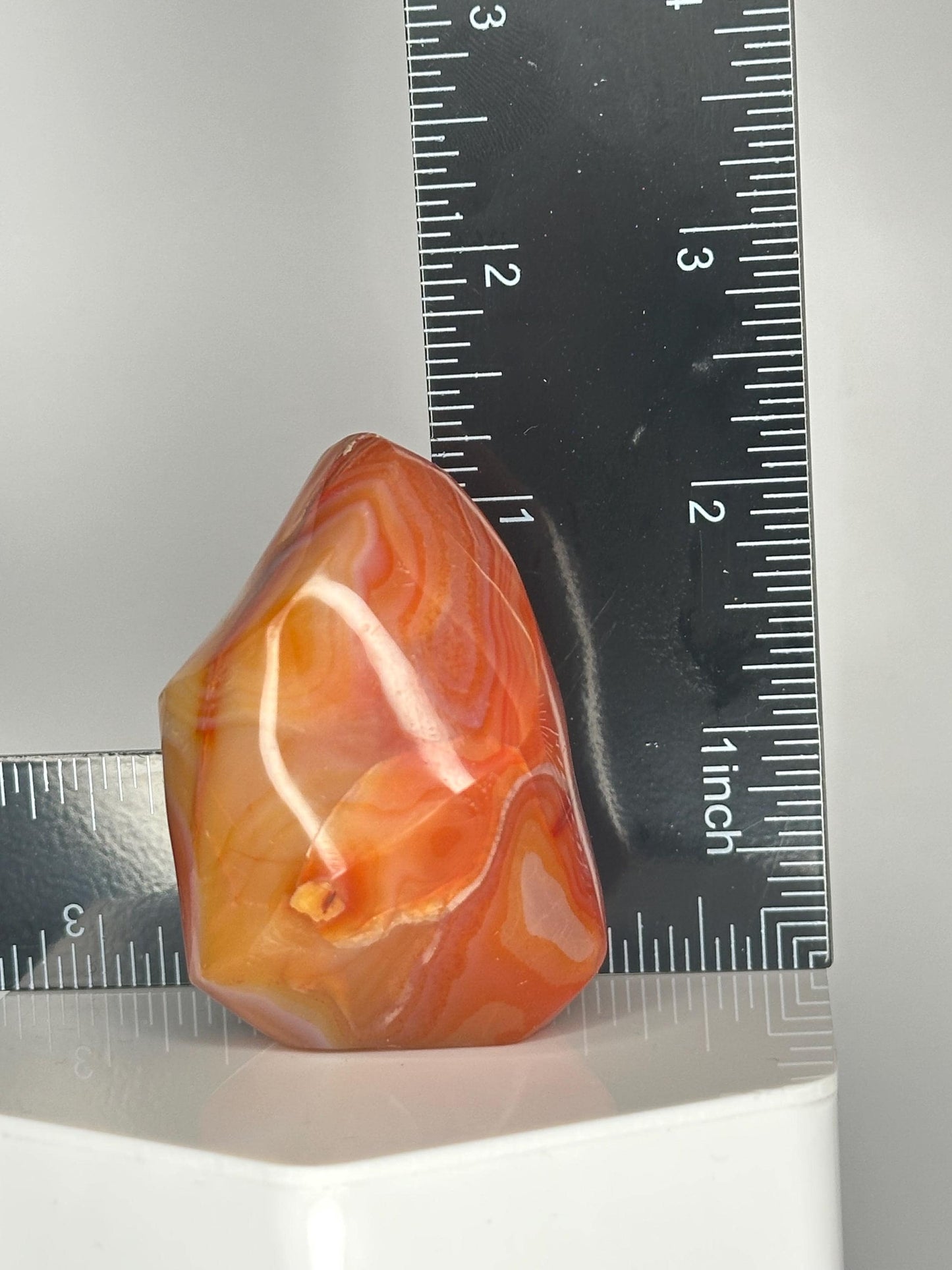 Carnelian Flame | Natural Orange Carnelian Crystal Flame Carving | Polished Mineral Specimen for Collectors Display Decor Accent