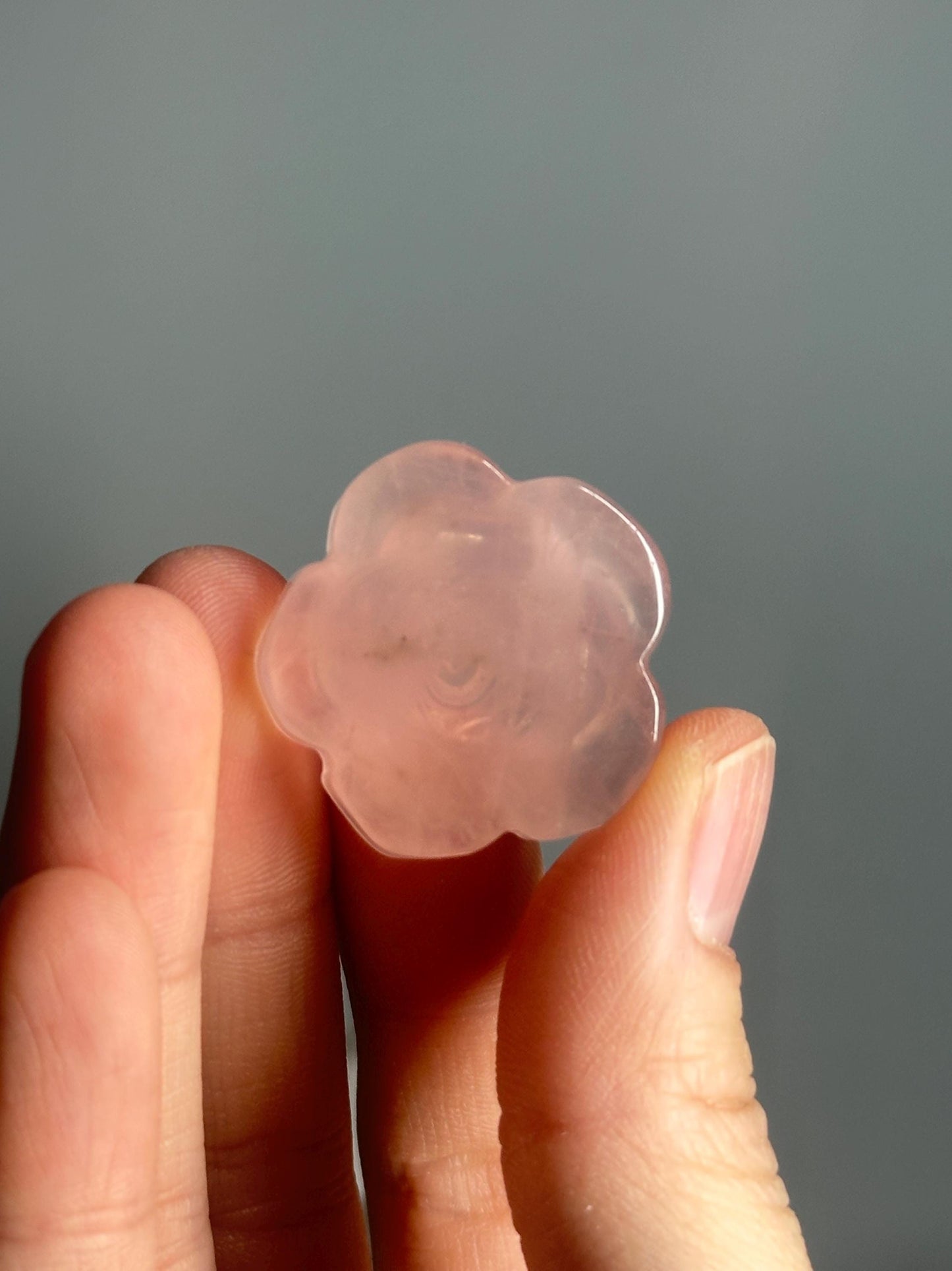 Mini Rose Quartz Rose Carving | Natural Pink Quartz Flower Sculpture | Polished Mineral Figurine for Collectors Display Decor Accent