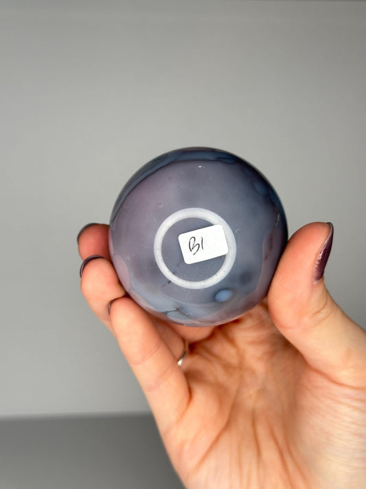 Swazi Agate Sphere | Natural Banded Agate Crystal Ball | Polished Stone Sphere Mineral Specimen for Collectors & Display