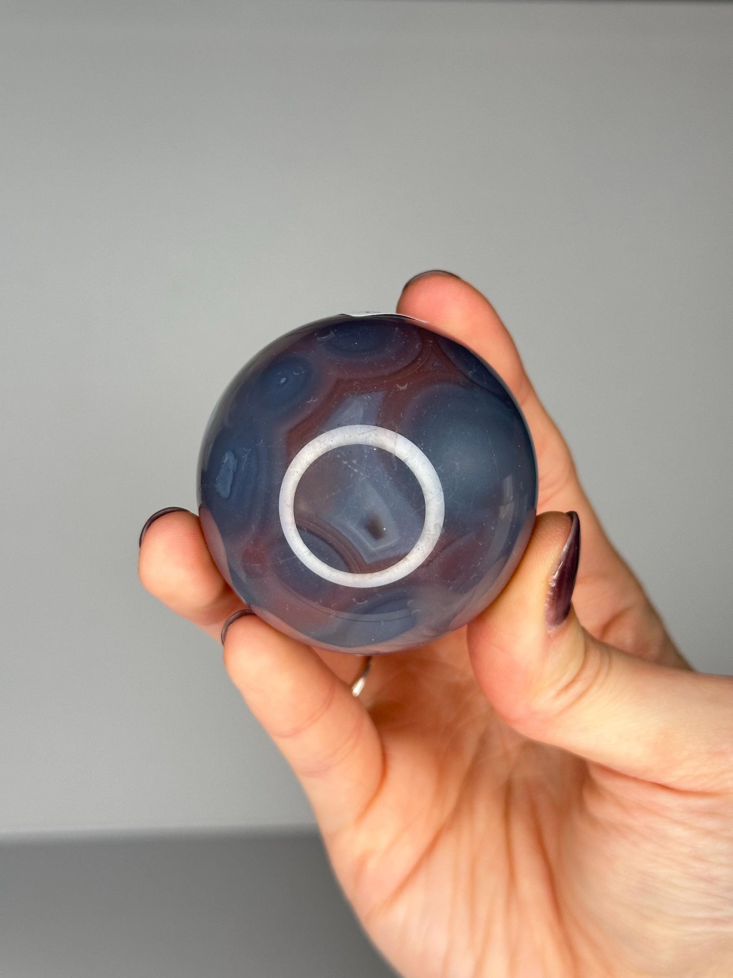 Swazi Agate Sphere | Natural Banded Agate Crystal Ball | Polished Stone Sphere Mineral Specimen for Collectors & Display