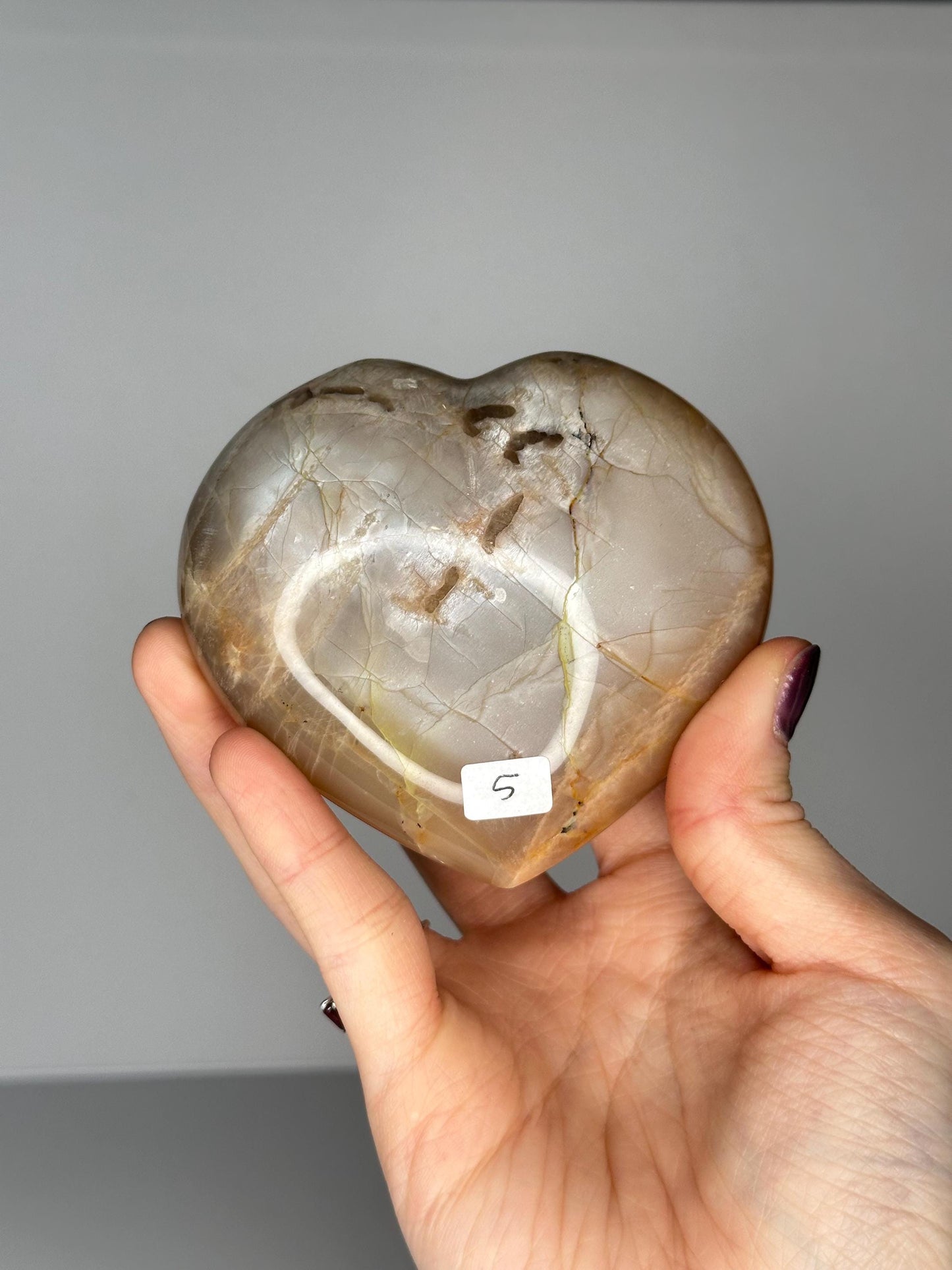 Peach Moonstone Heart | Natural Peach Moonstone Crystal Heart Carving | Polished Mineral Specimen for Collectors Display Decor Accent