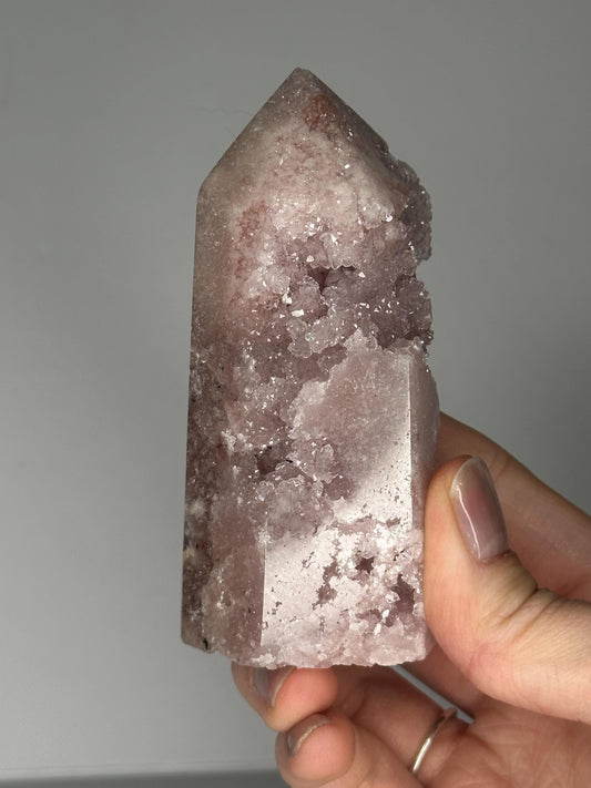 Pink Amethyst Tower | Polished Crystal Point for Love, Calm, and Heart Chakra Energy | Beautiful Display Stone or Gift
