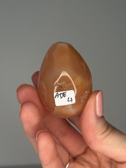 Druzy Agate Mini Eggs - YOU PICK! | Natural Sparkling Agate Crystal Carving | Small Polished Egg Display Stone for Collectors & Decor