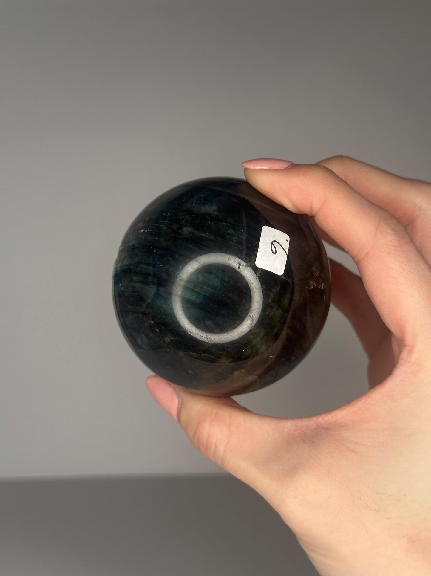 Labradorite Sphere | Natural Labradorite Crystal Ball | Flashing Stone Orb for Home Decor Display Aesthetic Shelf Styling Accent Piece