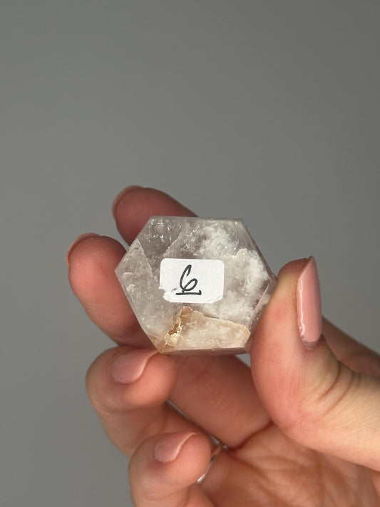 Pink Lithium Quartz Tower – Polished Crystal Point, Natural Soothing Stone for Emotional, Calming Gemstone Decor, Energy Tool