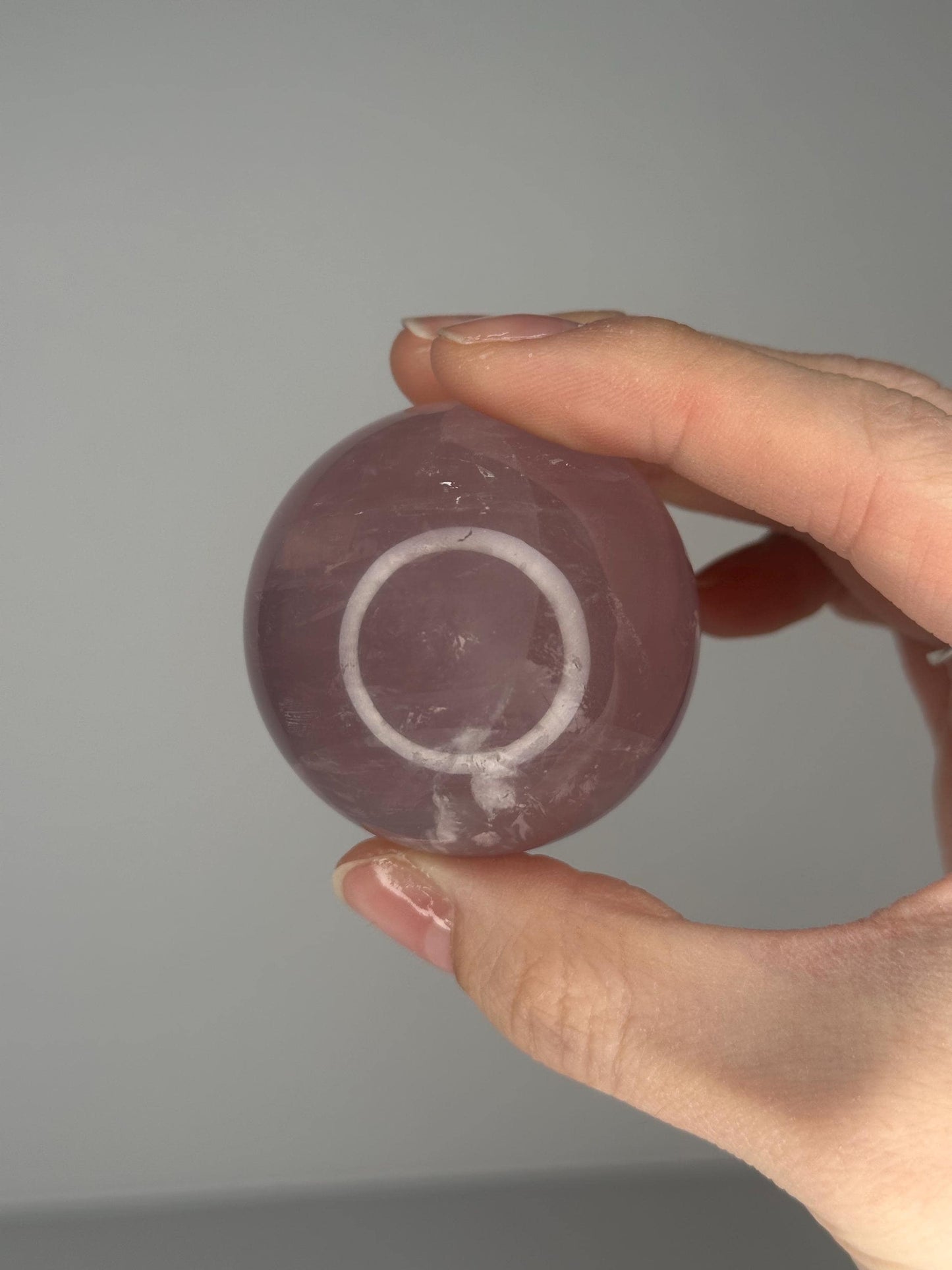 Rose Quartz Sphere – Polished Pink Crystal Orb of Love, Gentle Heart Chakra Stone, Decor, Meditation, or Gift Display