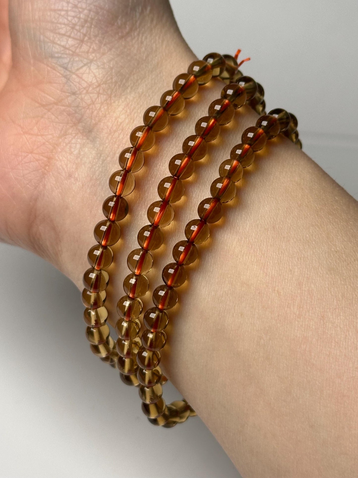 Citrine Bead Bracelet 5mm | Natural Yellow Quartz Beaded Bracelet | Polished Gemstone Jewelry for Everyday Wear, Layering & Collectors