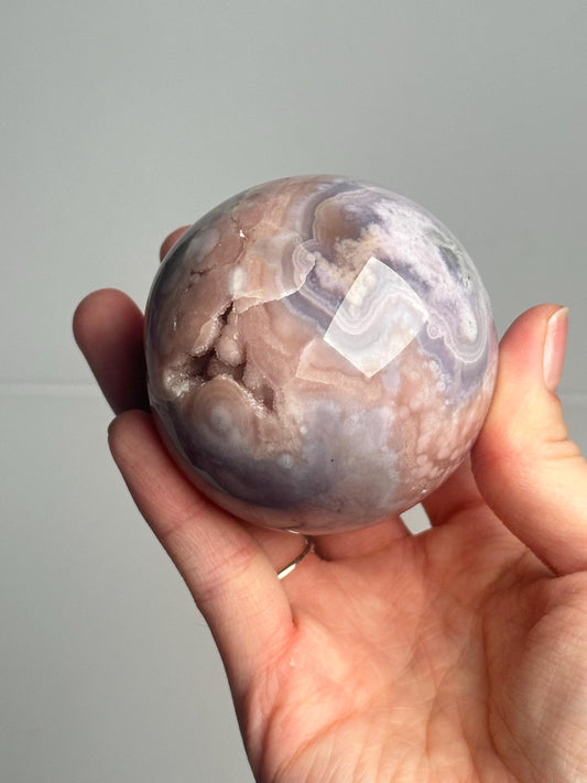 Pink & Blue Amethyst Sphere | Natural Pastel Quartz Crystal Ball | Unique Dreamy Purple Blue Crystal Decor Gift for Collectors