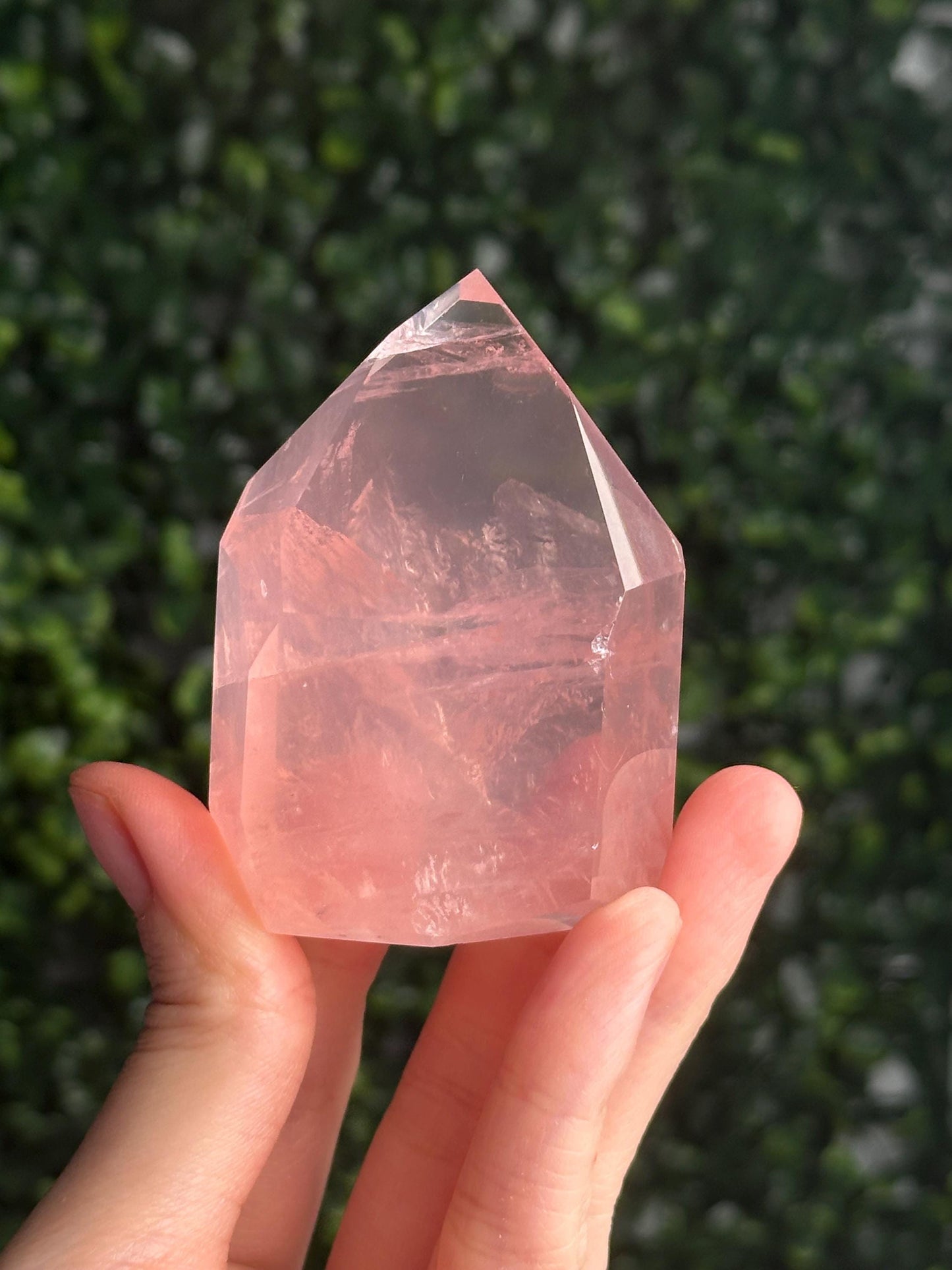 HQ Gemmy Rose Quartz Tower from Brazil | Natural High Clarity Pink Quartz Crystal Point | Collector Specimen, Home Decor & Gift
