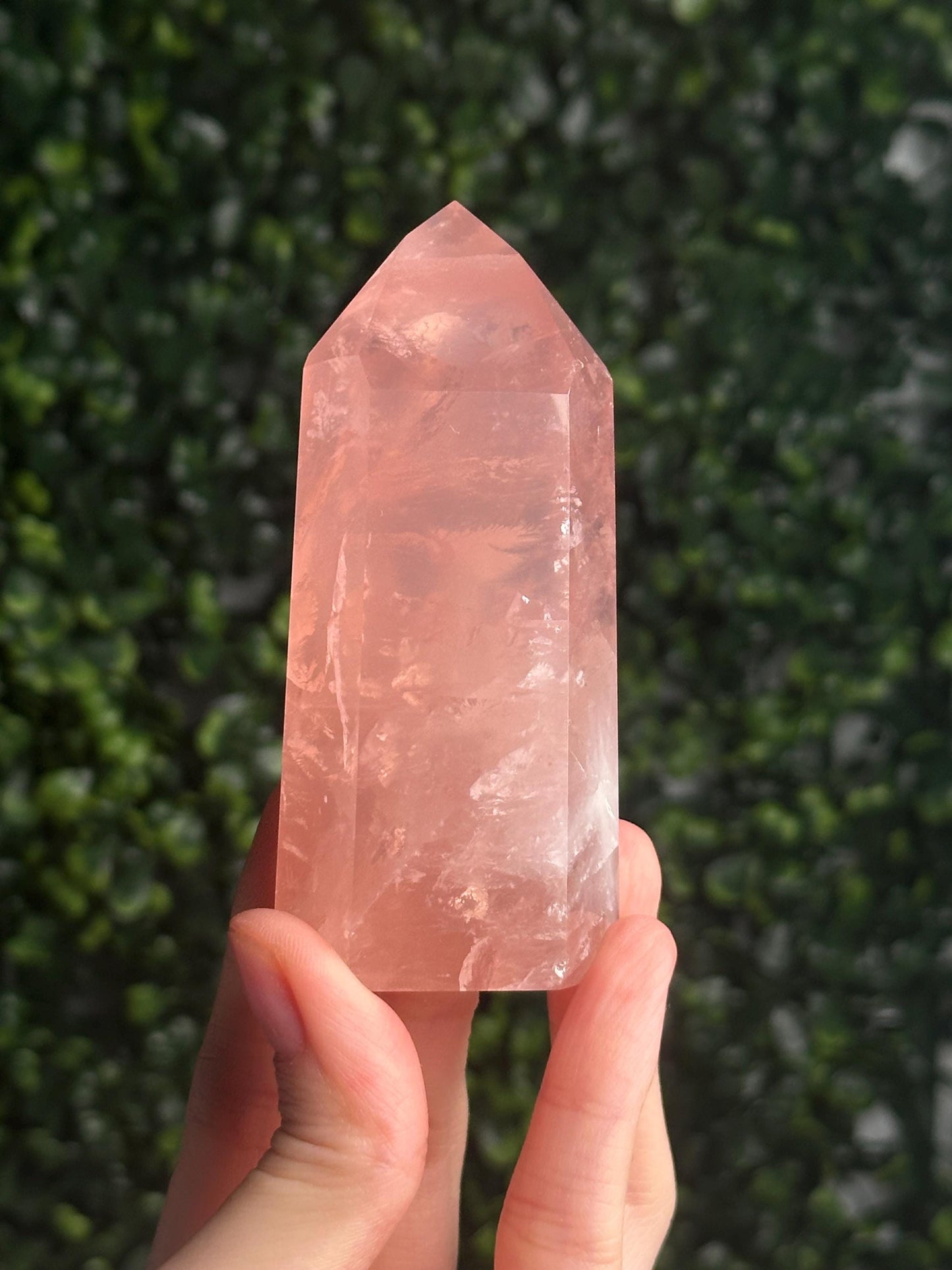 HQ Gemmy Rose Quartz Tower from Brazil | Natural High Clarity Pink Quartz Crystal Point | Collector Specimen, Home Decor & Gift
