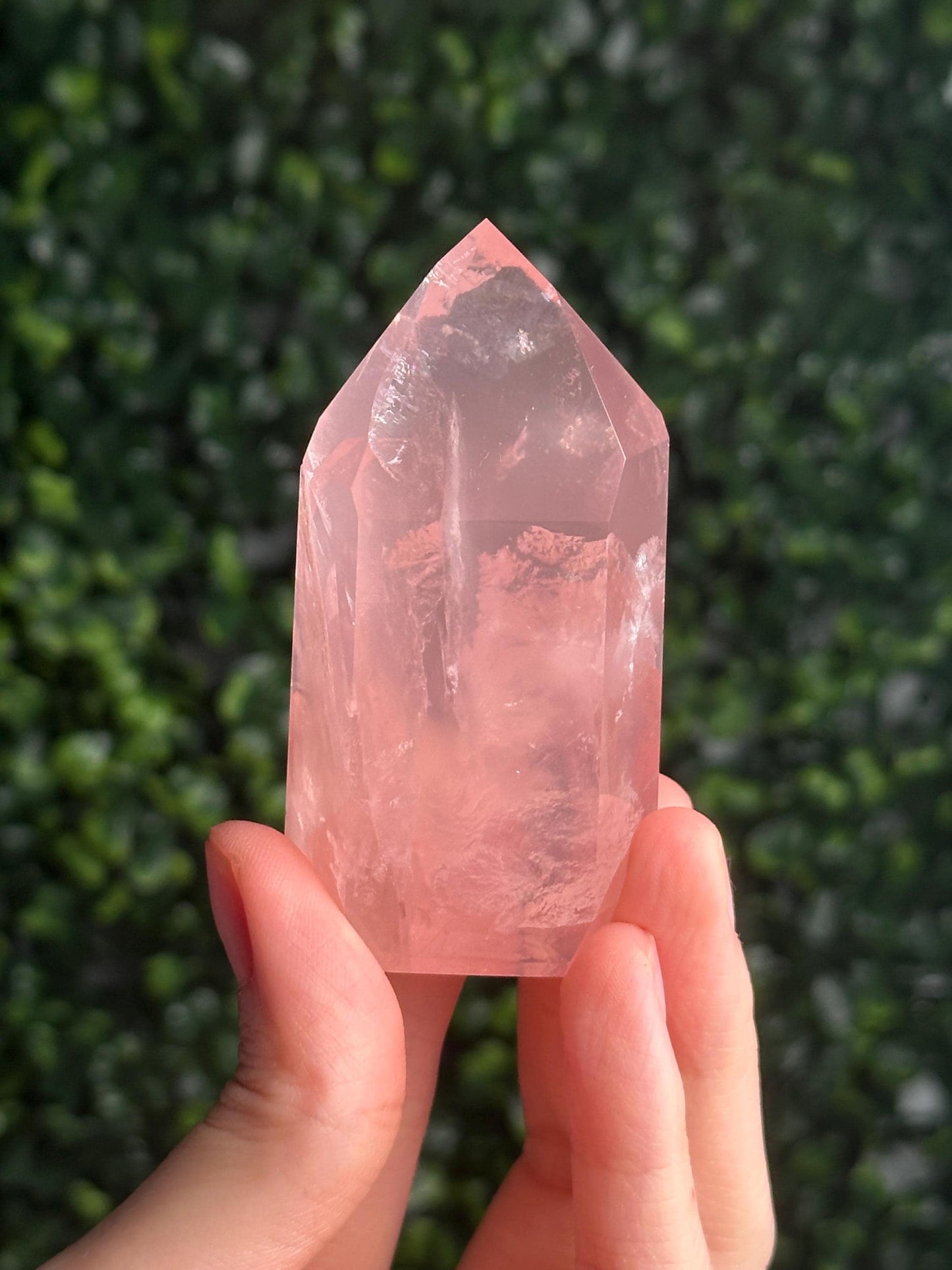 HQ Gemmy Rose Quartz Tower from Brazil | Natural High Clarity Pink Quartz Crystal Point | Collector Specimen, Home Decor & Gift