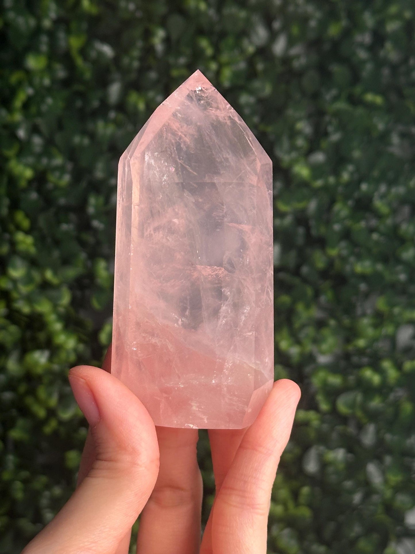 HQ Gemmy Rose Quartz Tower from Brazil | Natural High Clarity Pink Quartz Crystal Point | Collector Specimen, Home Decor & Gift