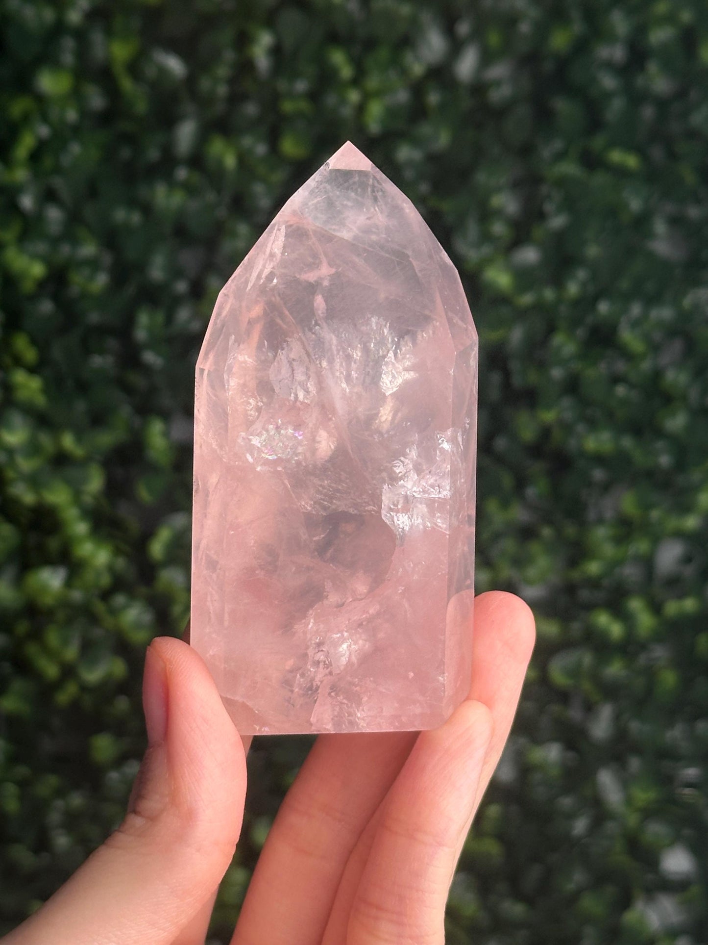 HQ Gemmy Rose Quartz Tower from Brazil | Natural High Clarity Pink Quartz Crystal Point | Collector Specimen, Home Decor & Gift