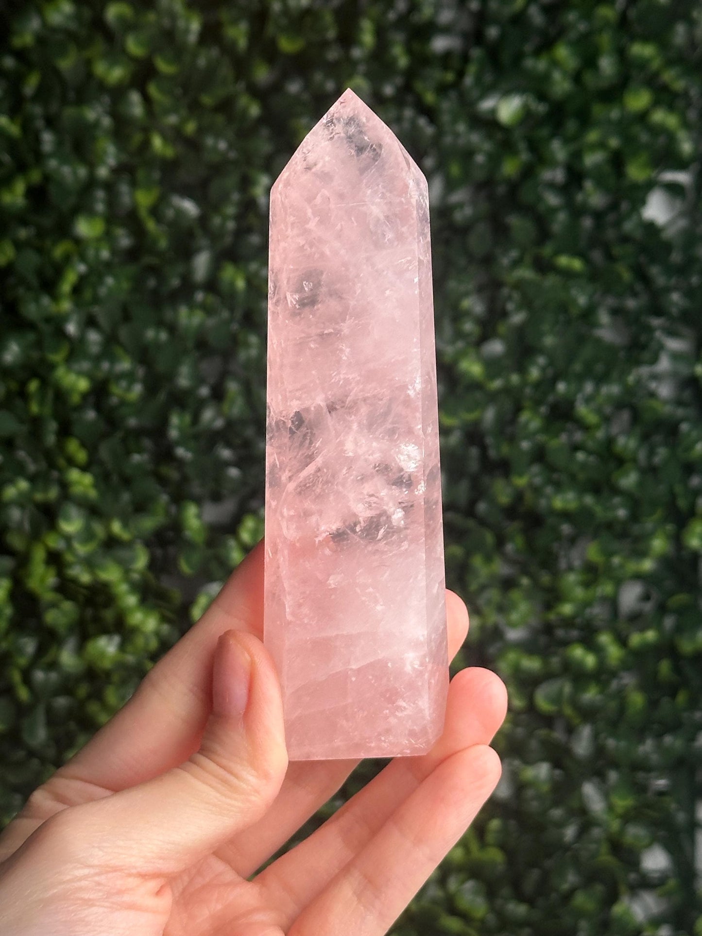HQ Gemmy Rose Quartz Tower from Brazil | Natural High Clarity Pink Quartz Crystal Point | Collector Specimen, Home Decor & Gift