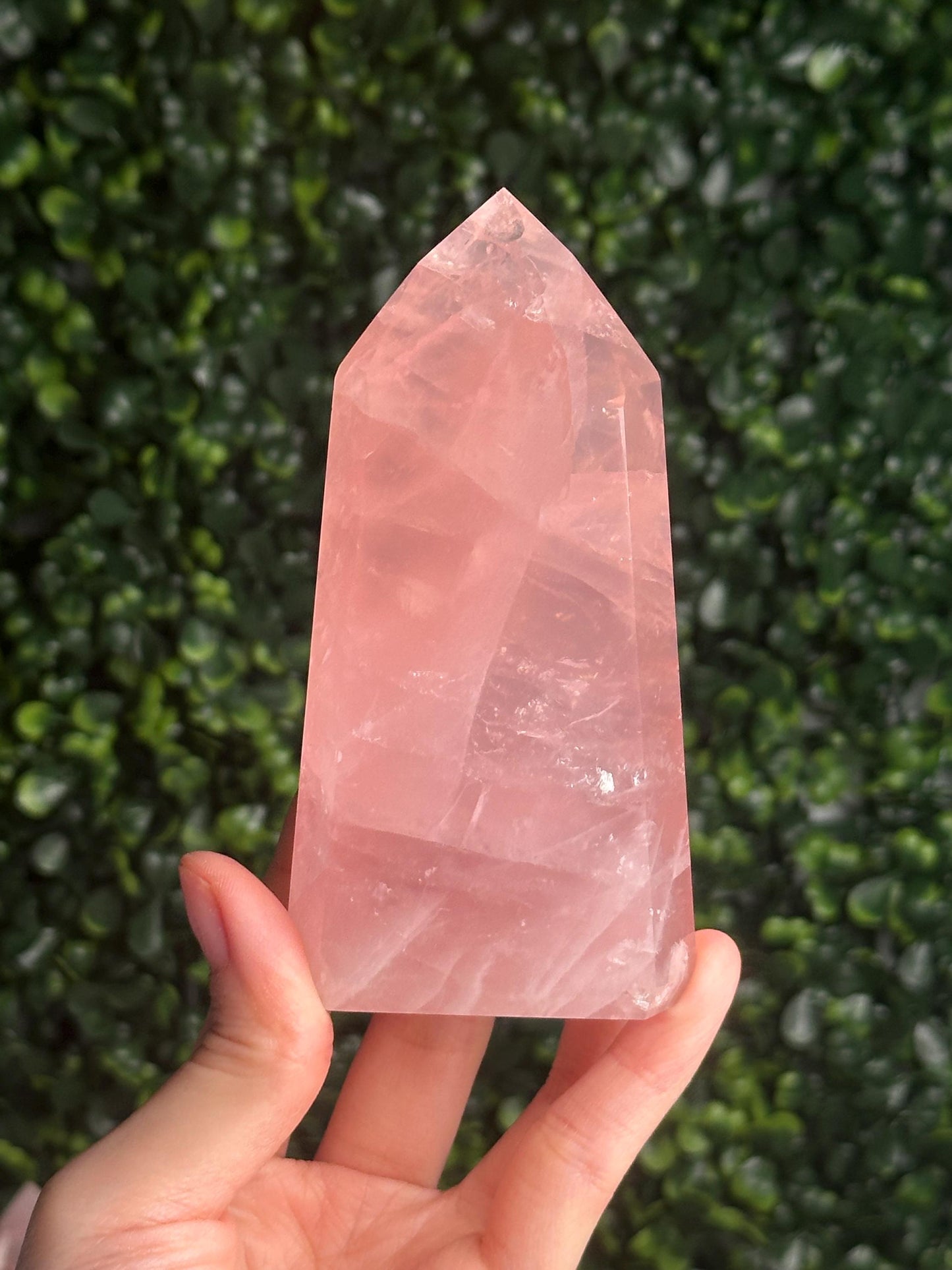 HQ Gemmy Rose Quartz Tower from Brazil | Natural High Clarity Pink Quartz Crystal Point | Collector Specimen, Home Decor & Gift