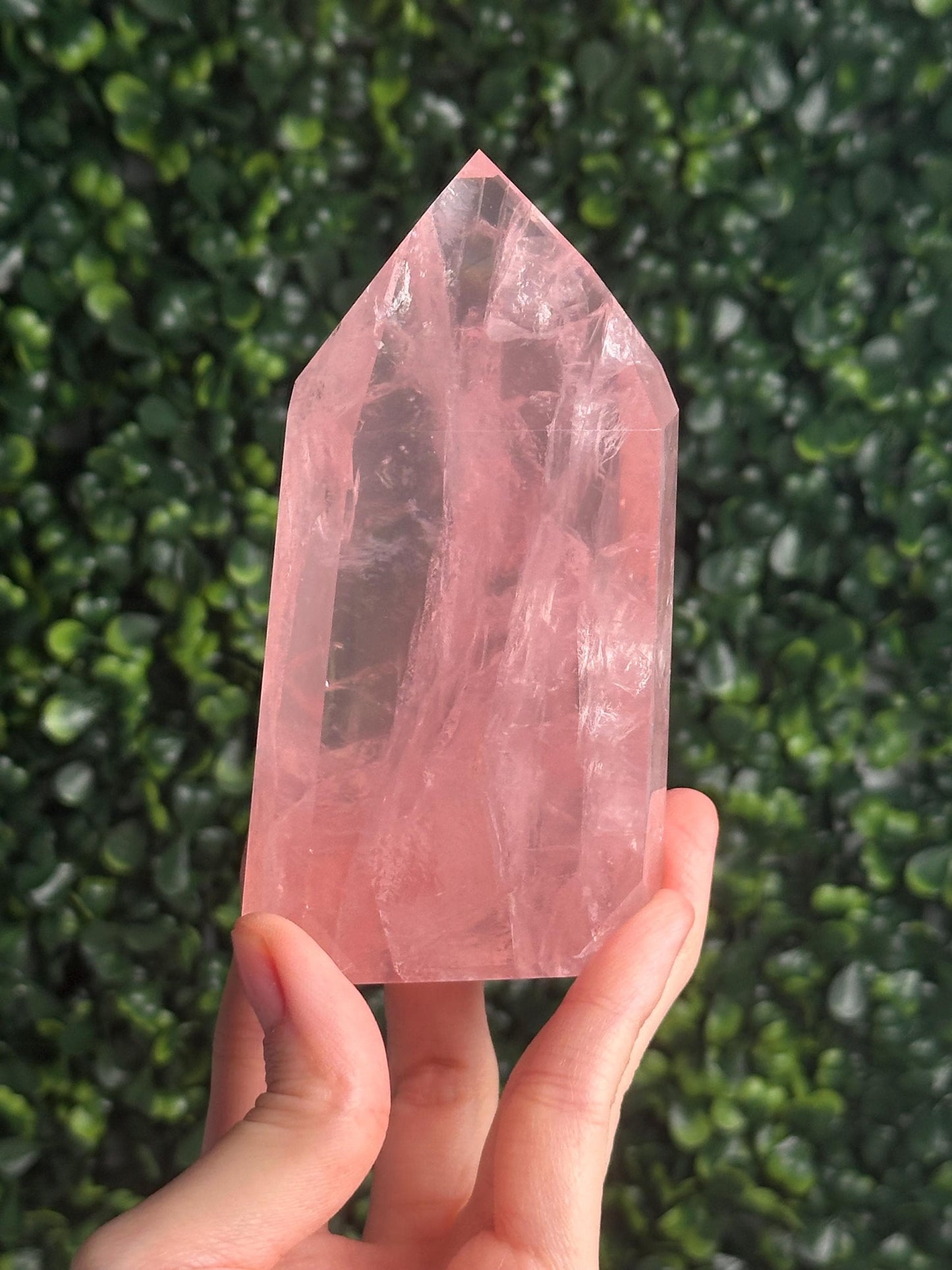 HQ Gemmy Rose Quartz Tower from Brazil | Natural High Clarity Pink Quartz Crystal Point | Collector Specimen, Home Decor & Gift