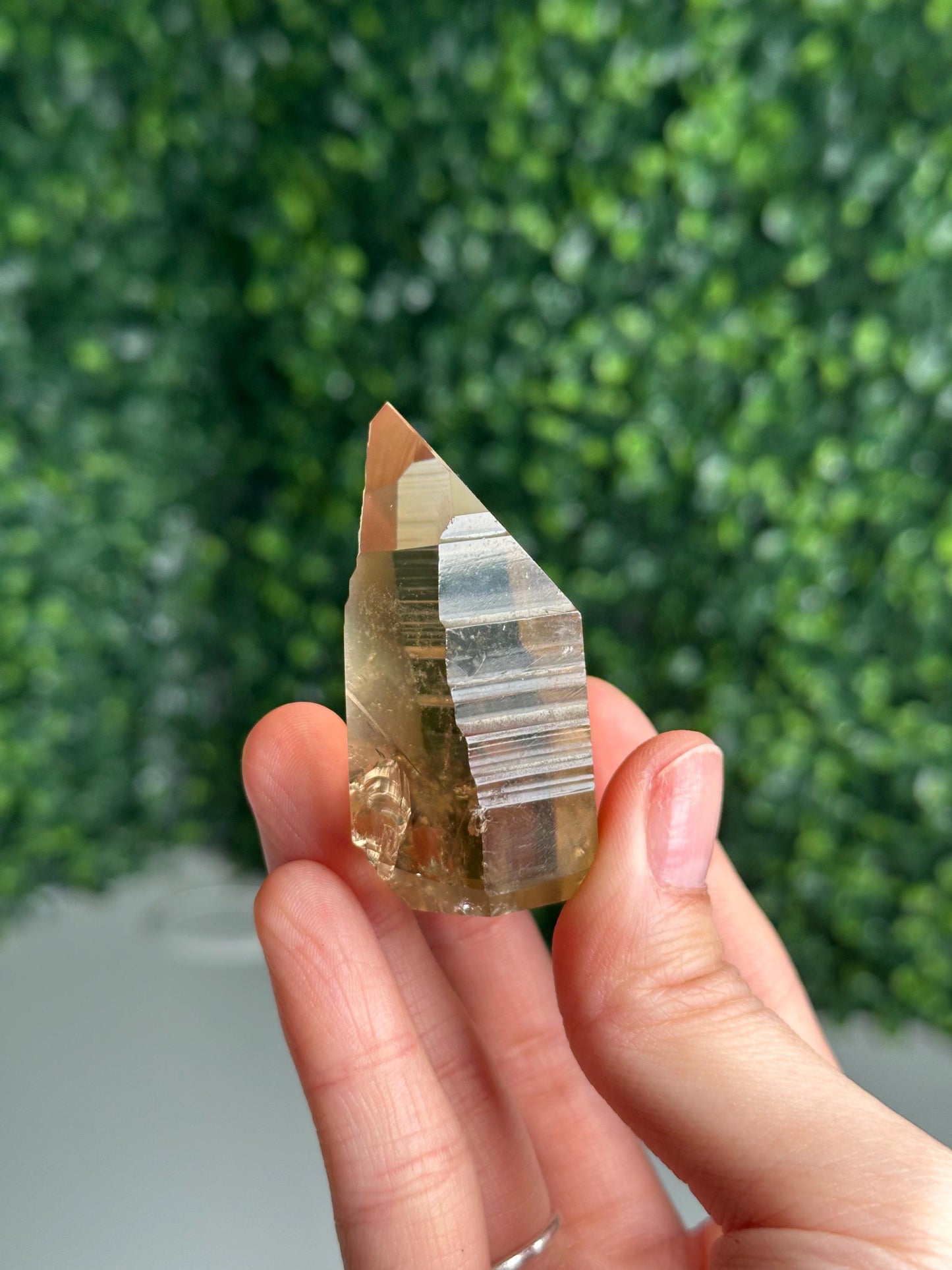 Citrine Lemurian Tower | Natural Golden Quartz Crystal Point | Polished Generator Tower for Home Decor, Collectors & Crystal Display