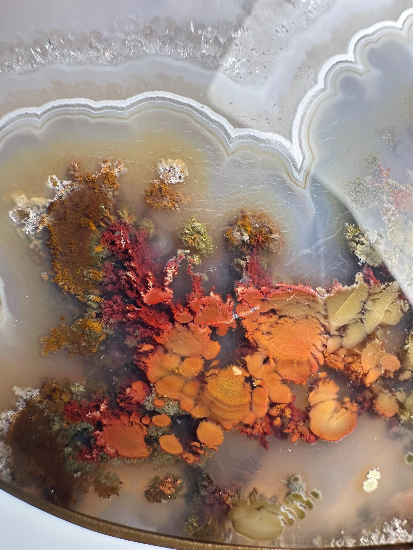 Scenic Moss Agate Heart on Stand | Natural Crystal Display | Polished Gemstone with Landscape Patterns | Unique Home Decor Piece