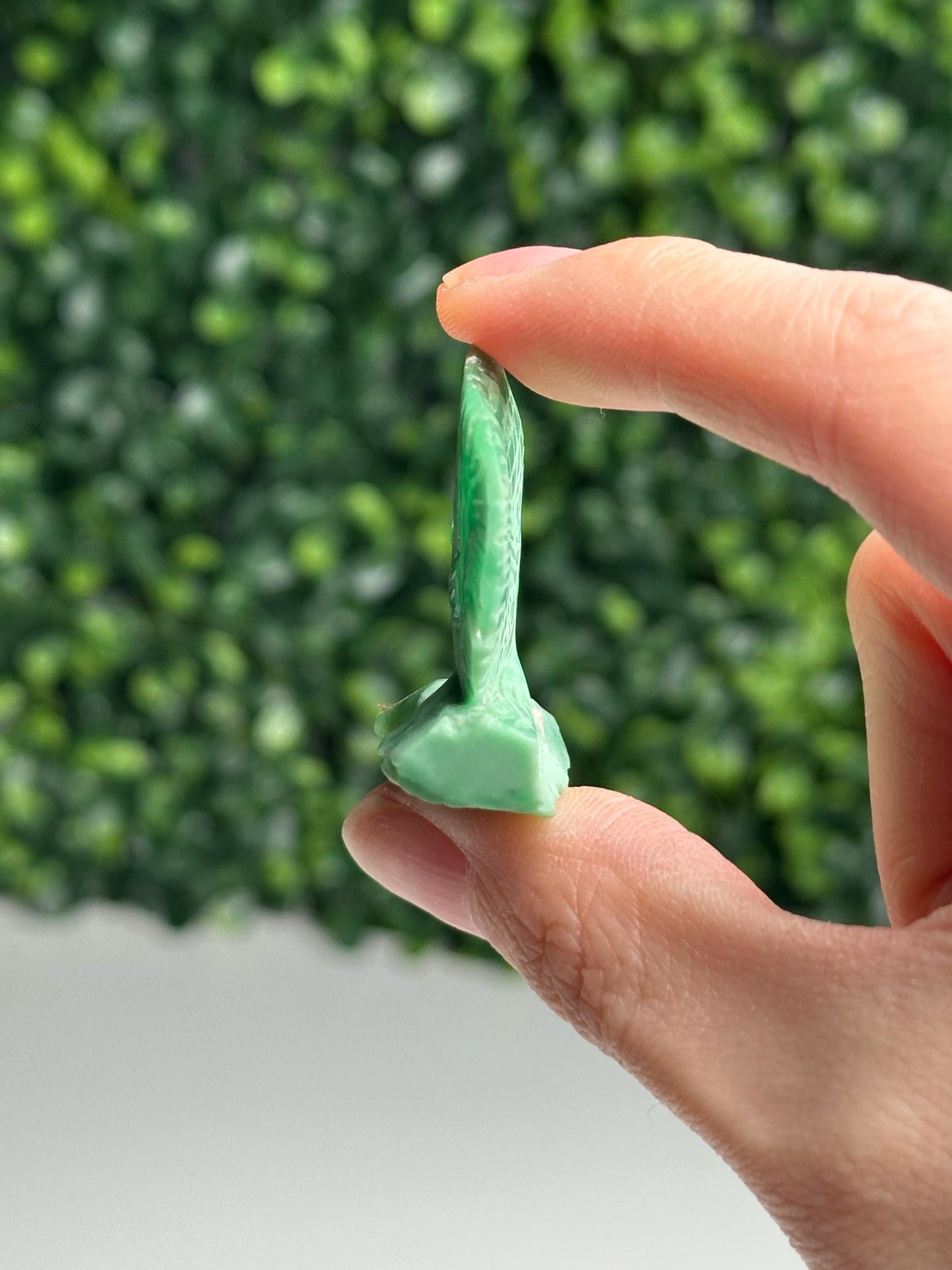 Utah Variscite Fish Carving | Natural Green Crystal Animal | Hand Carved Stone Fish Figurine | Mineral Specimen Collector Gift Decor