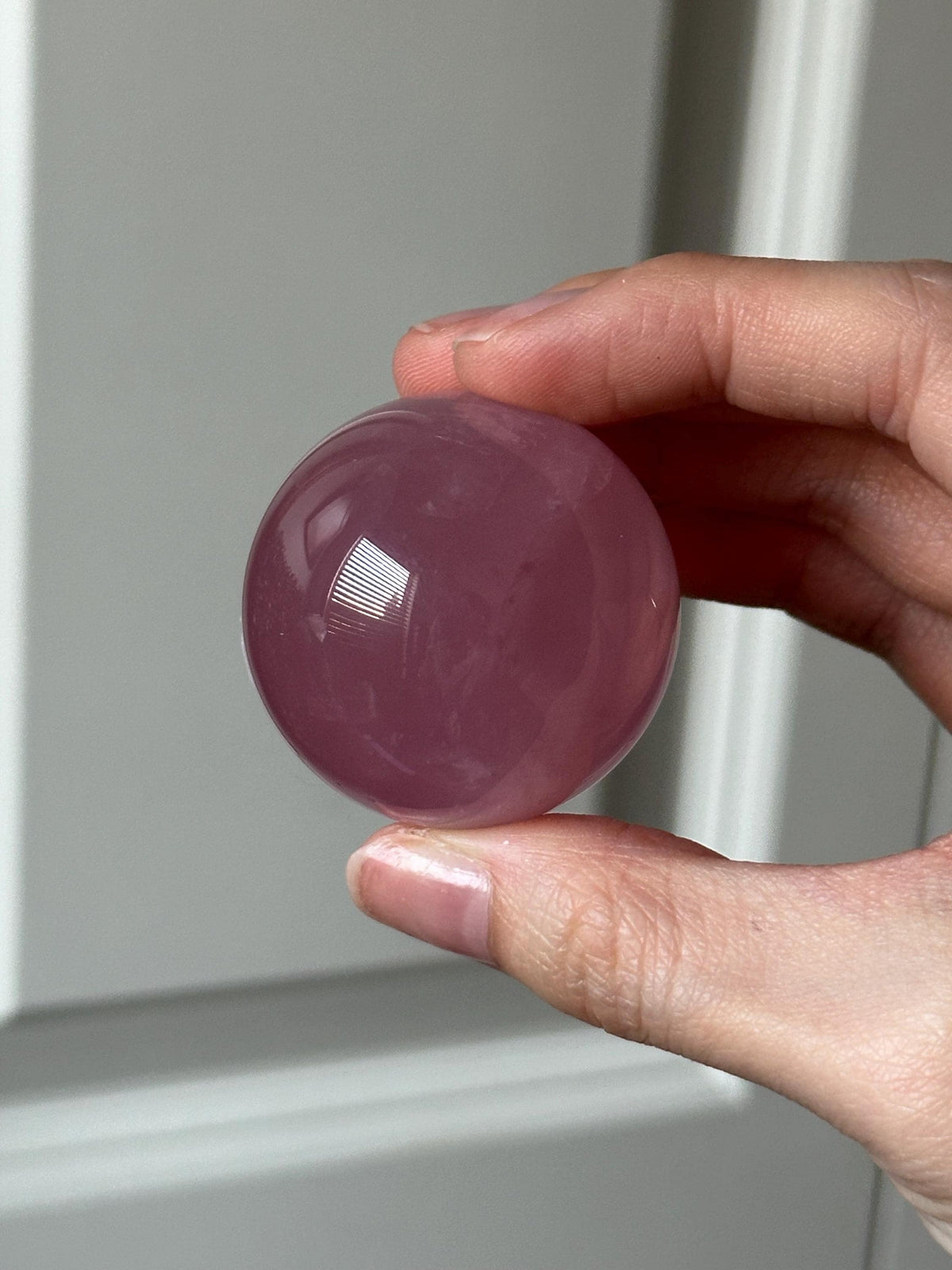 Rose Quartz Sphere – Polished Pink Crystal Orb of Love, Gentle Heart Chakra Stone, Decor, Meditation, or Gift Display