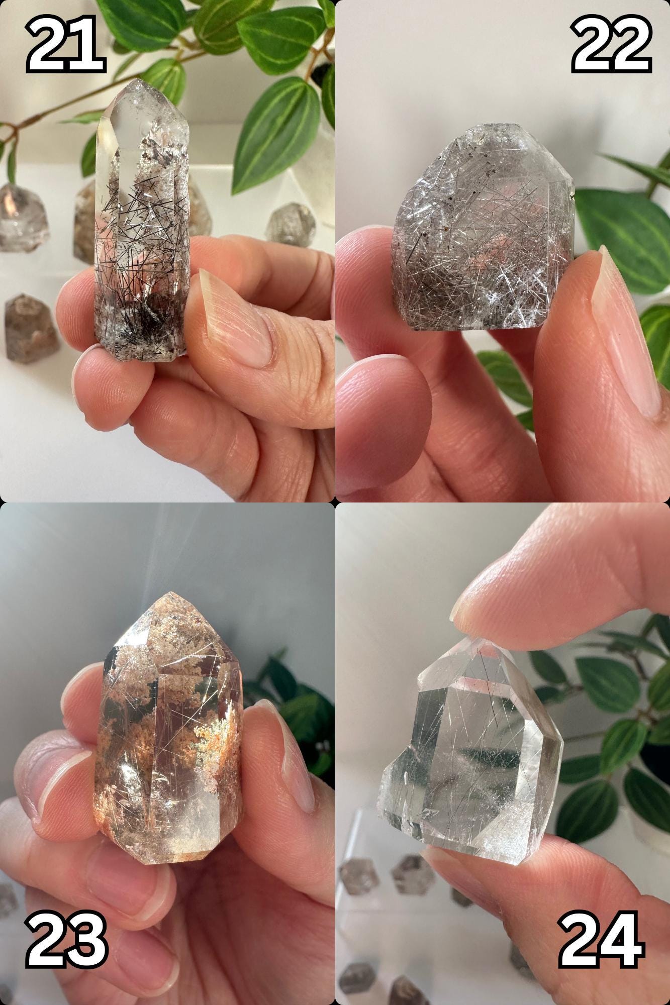 Garden Quartz with Rutile | Lodolite Quartz Crystal | Natural Included Quartz | Unique Mineral Specimen for Collection - You Pick!