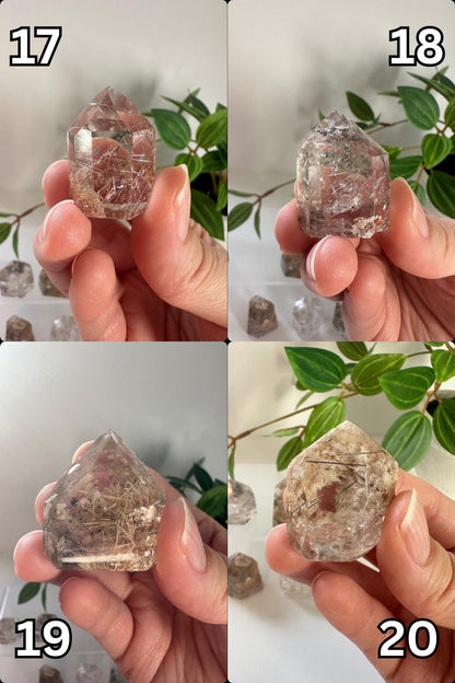 Garden Quartz with Rutile | Lodolite Quartz Crystal | Natural Included Quartz | Unique Mineral Specimen for Collection - You Pick!