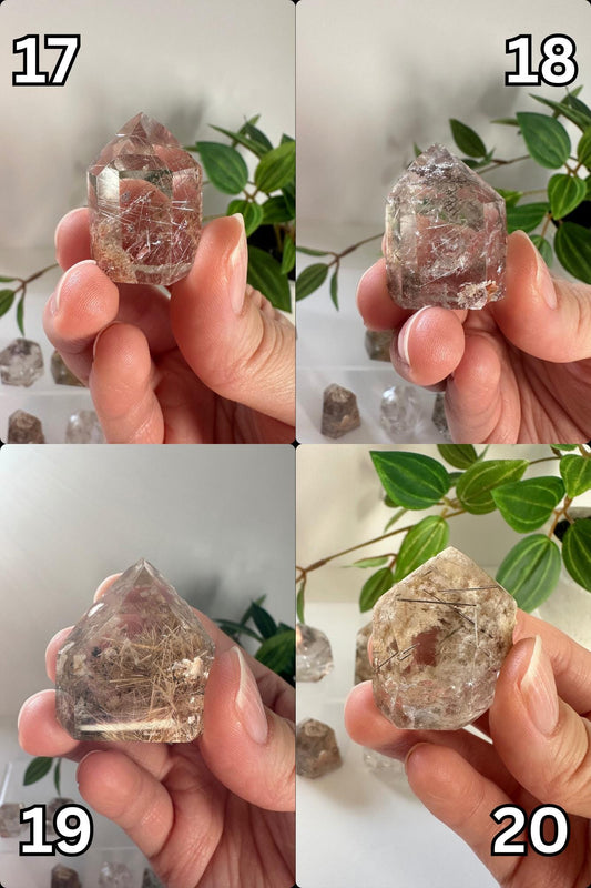 Garden Quartz with Rutile | Lodolite Quartz Crystal | Natural Included Quartz | Unique Mineral Specimen for Collection - You Pick!