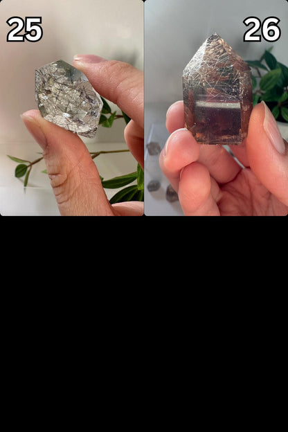 Garden Quartz with Rutile | Lodolite Quartz Crystal | Natural Included Quartz | Unique Mineral Specimen for Collection - You Pick!