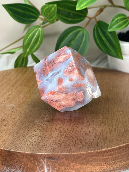 Floating Cube Cotton Candy Agate | Pastel-Toned Agate Formation | Natural Crystal with Unique Shape | Decorative Gemstone Specimen