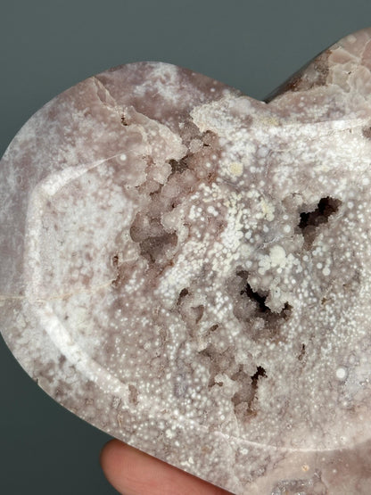 Adorable Pink Amethyst Heart | Natural Crystal Carving | Soft-Hued Amethyst Gemstone | Love & Energy Work