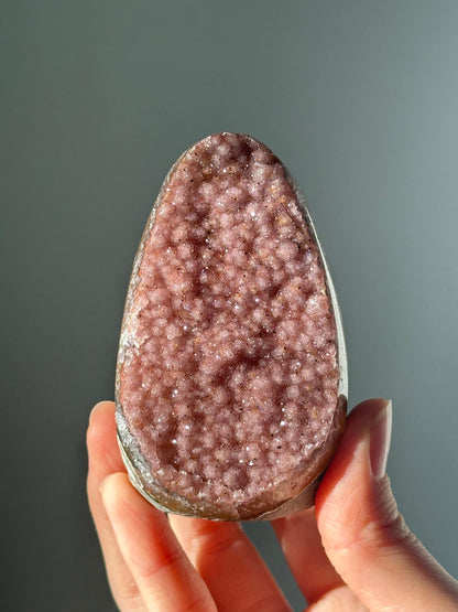 Cute Pink Amethyst Cutbase | Natural Crystal Cluster | Soft Pink Amethyst Gemstone | Polished Display Piece for Home Decor