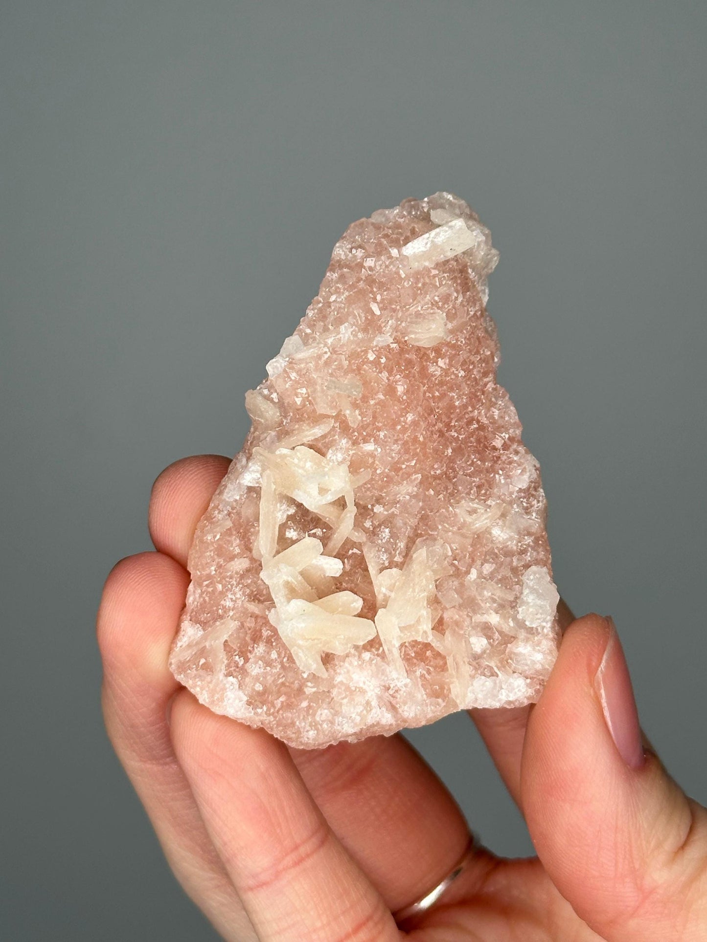 Pink Apophyllite Crust | Natural Crystal Formation | Delicate Apophyllite Growth | Unique Mineral Specimen for Display & Decor - You pick!