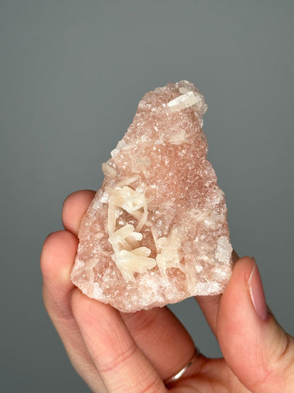 Pink Apophyllite Crust | Natural Crystal Formation | Delicate Apophyllite Growth | Unique Mineral Specimen for Display & Decor - You pick!