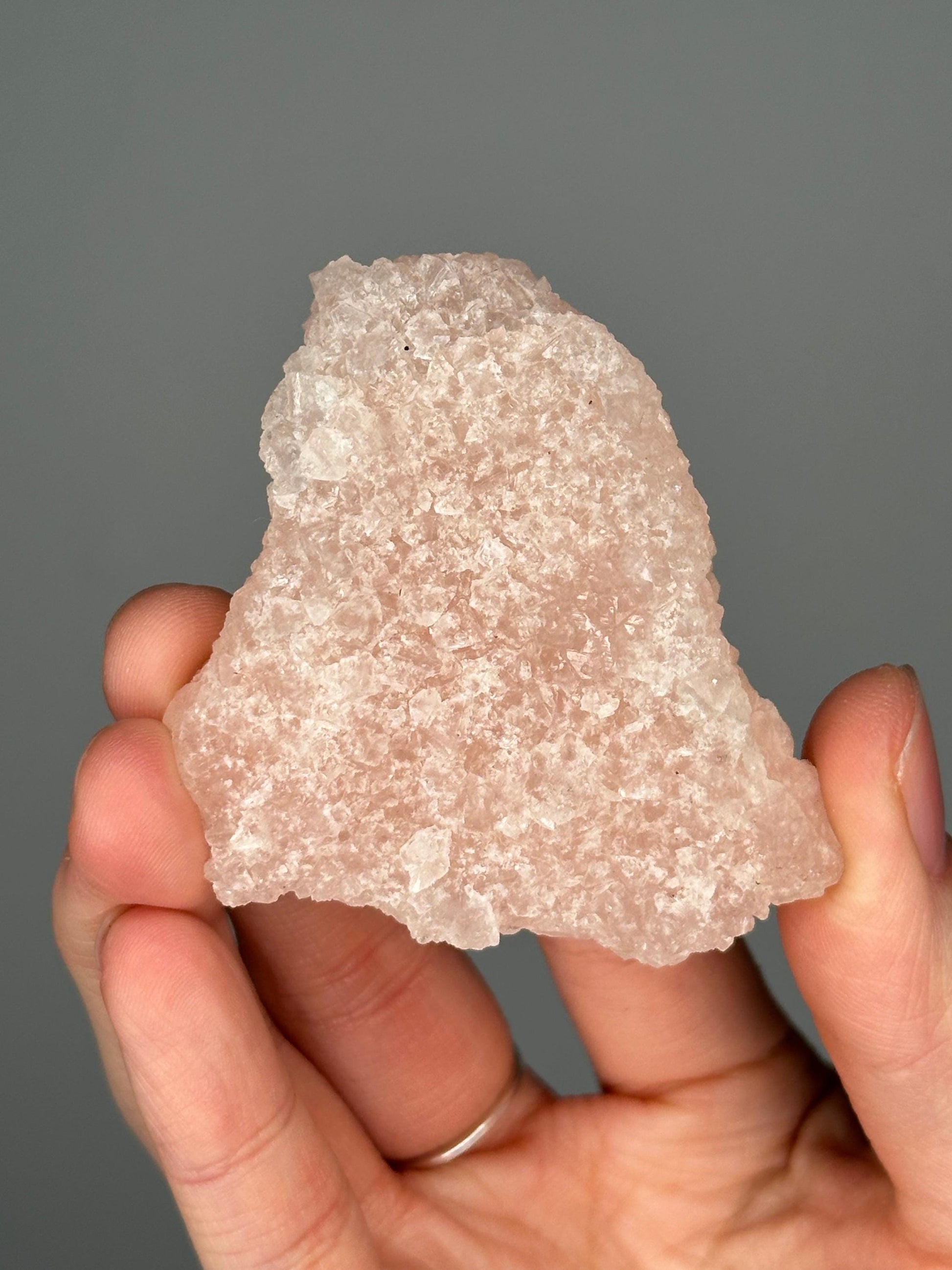 Pink Apophyllite Crust | Natural Crystal Formation | Delicate Apophyllite Growth | Unique Mineral Specimen for Display & Decor - You pick!