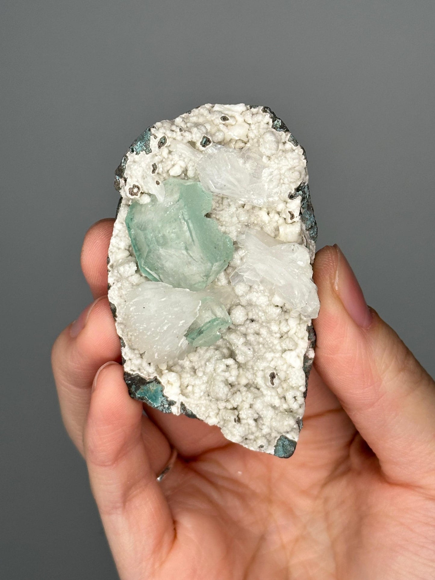 Green Apophyllite with White Stilbite on Pink Heulandite | Natural Zeolite Cluster | Unique Mineral Formation | Crystal Specimen - You pick!
