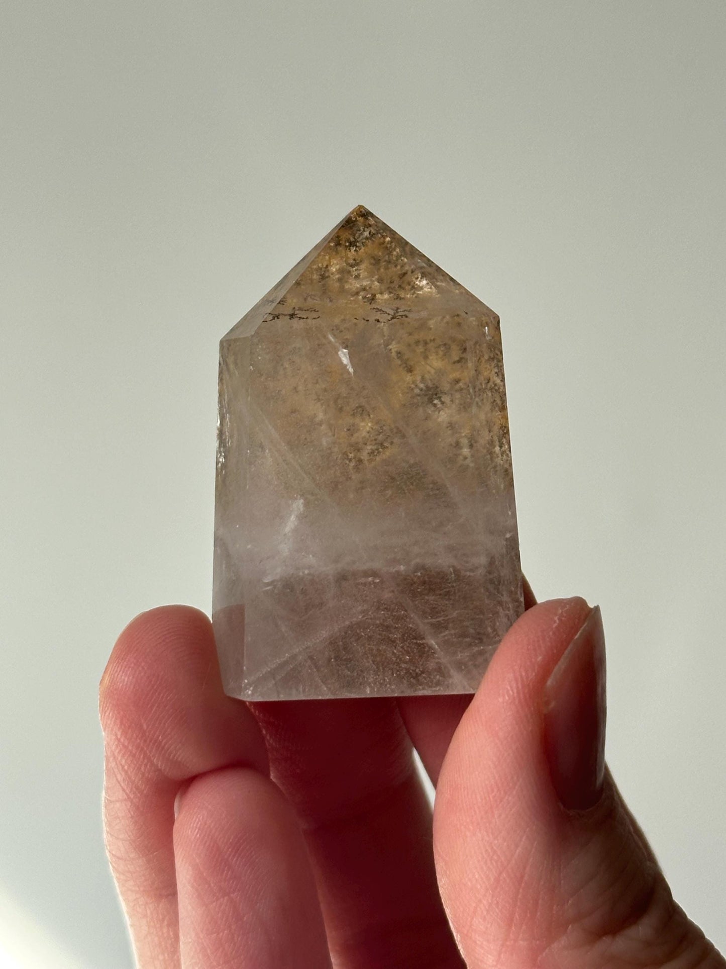 Small Dendritic Quartz Tower | Natural Crystal Point | Gemstone for Growth & Clarity | Meditation and Energy Balancing Stone