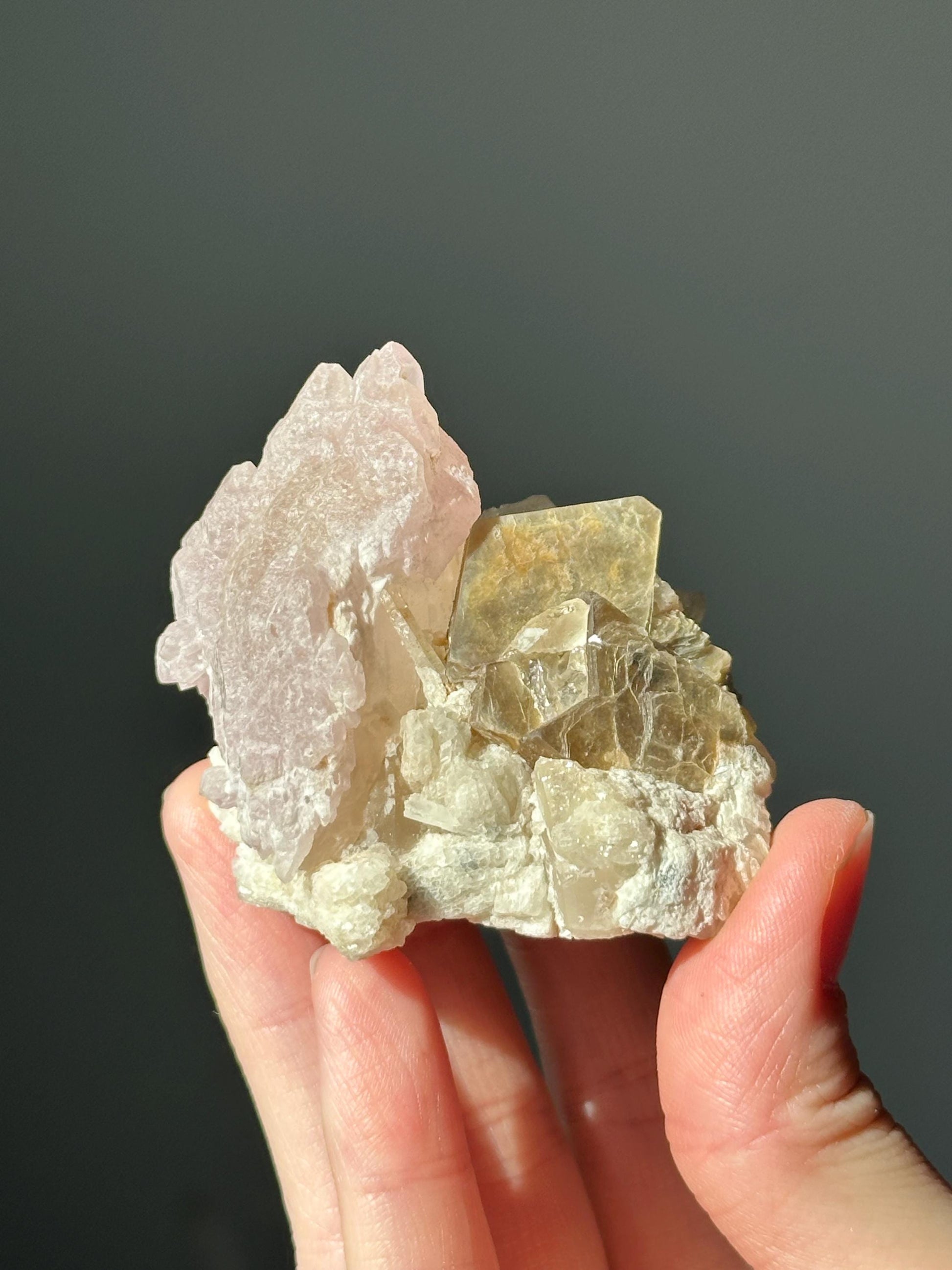 Crystallized Rose Quartz with Muscovite | Raw Mineral Specimen | High Vibration Heart Chakra Stone | Canga Rosa | Crystal for Display