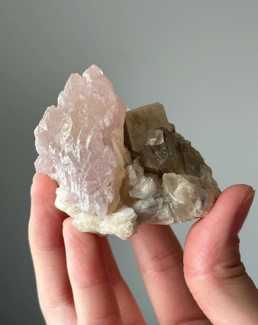 Crystallized Rose Quartz with Muscovite | Raw Mineral Specimen | High Vibration Heart Chakra Stone | Canga Rosa | Crystal for Display