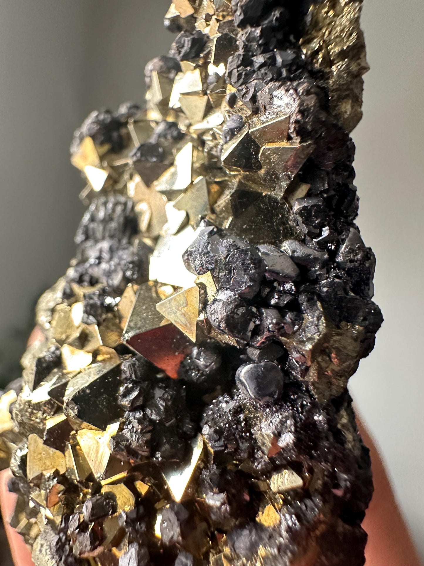 Octahedral Pyrite with Sphalerite & Galena – Natural Mineral Specimen, Metallic Crystal Cluster, Raw Stone Display, Collector Rock Gift