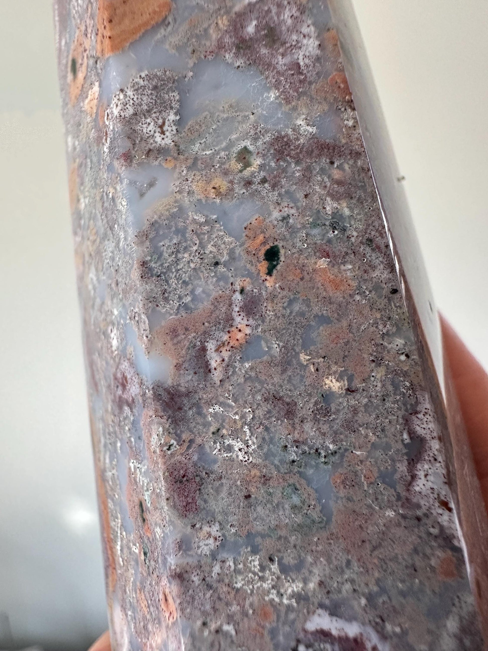 Sea Jasper Tower | Ocean Jasper Crystal Point | Soothing Energy Stone for Calm and Balance | Decor for Meditation and Home