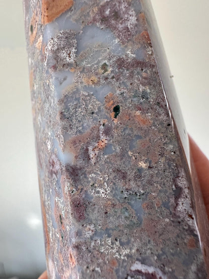 Sea Jasper Tower | Ocean Jasper Crystal Point | Soothing Energy Stone for Calm and Balance | Decor for Meditation and Home