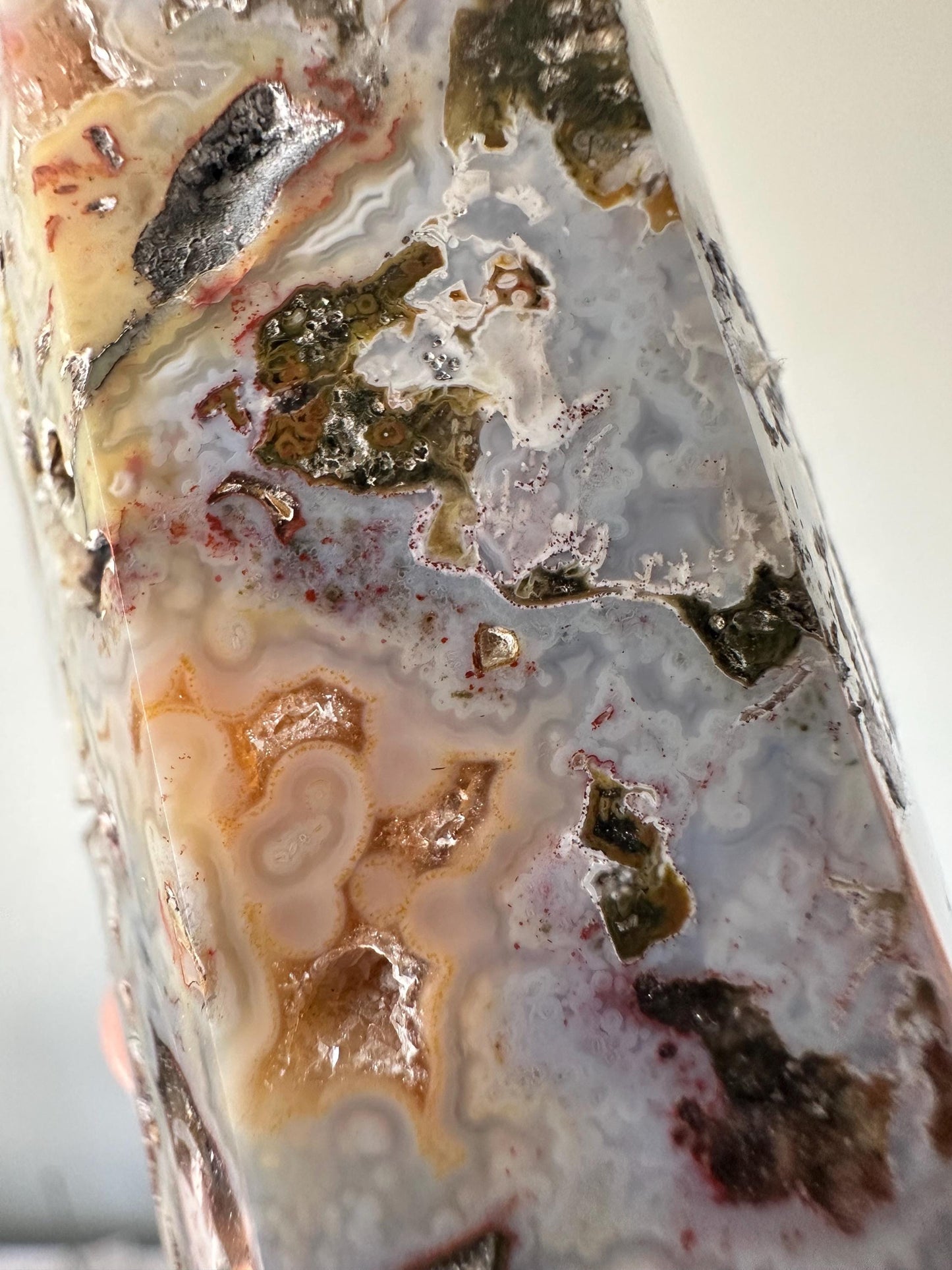 Sea Jasper Tower | Ocean Jasper Crystal Point | Soothing Energy Stone for Calm and Balance | Decor for Meditation and Home
