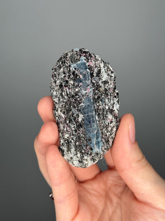 Kyanite Garnet Albite Biotite Quartz Specimen | Raw Crystal Cluster for Mineral Collectors | Energy Balance and Protection | Rare!