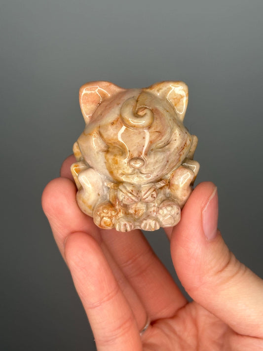 Alashan Agate Fox Carving