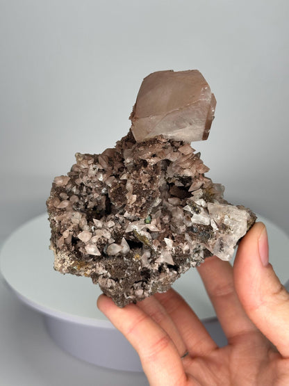 Diamond DT Calcite with Iridescent Dogtooth – Hubei, China Mineral Specimen, Rare Natural Crystal, Unique Collector Display Piece