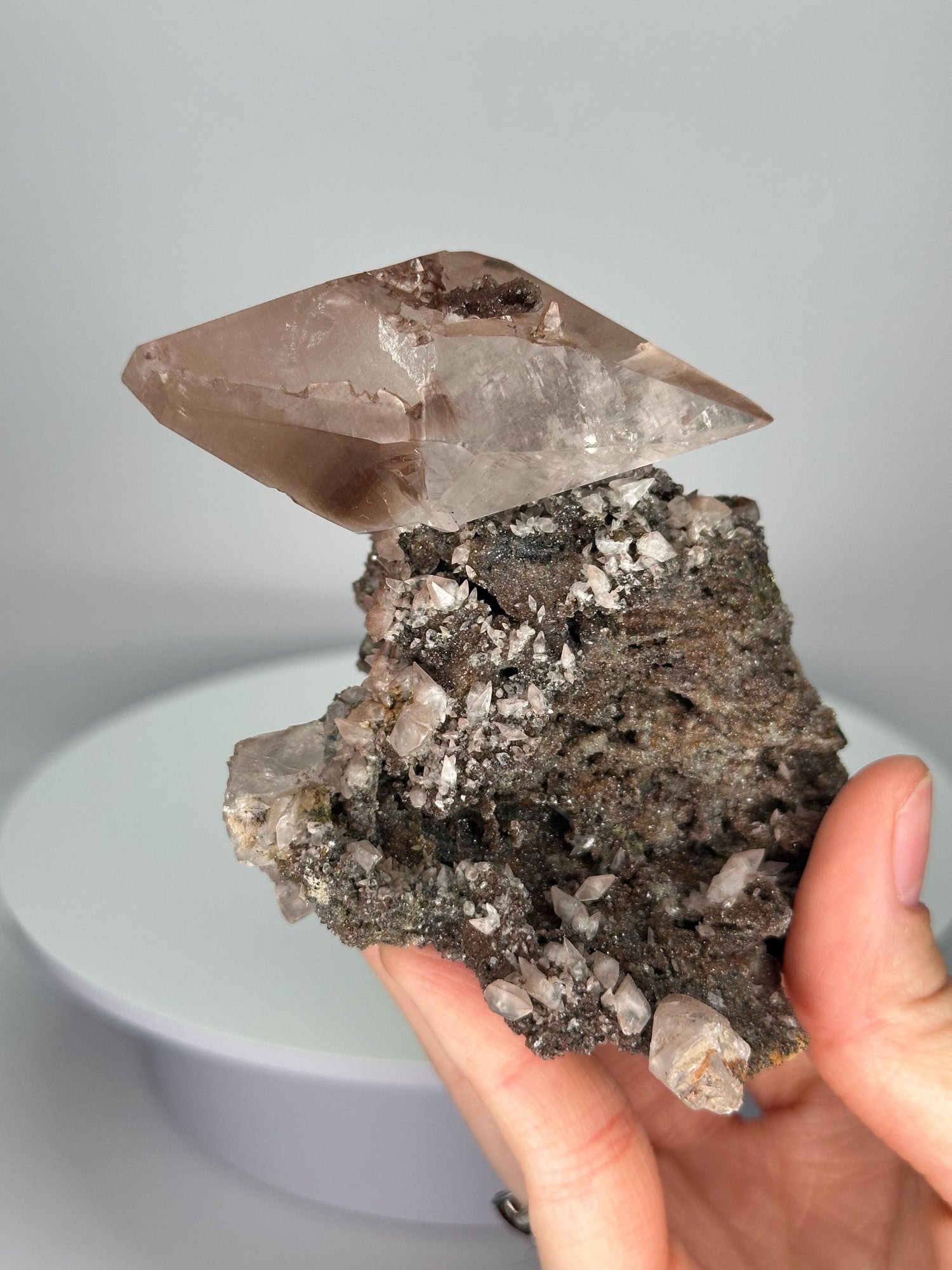 Diamond DT Calcite with Iridescent Dogtooth – Hubei, China Mineral Specimen, Rare Natural Crystal, Unique Collector Display Piece