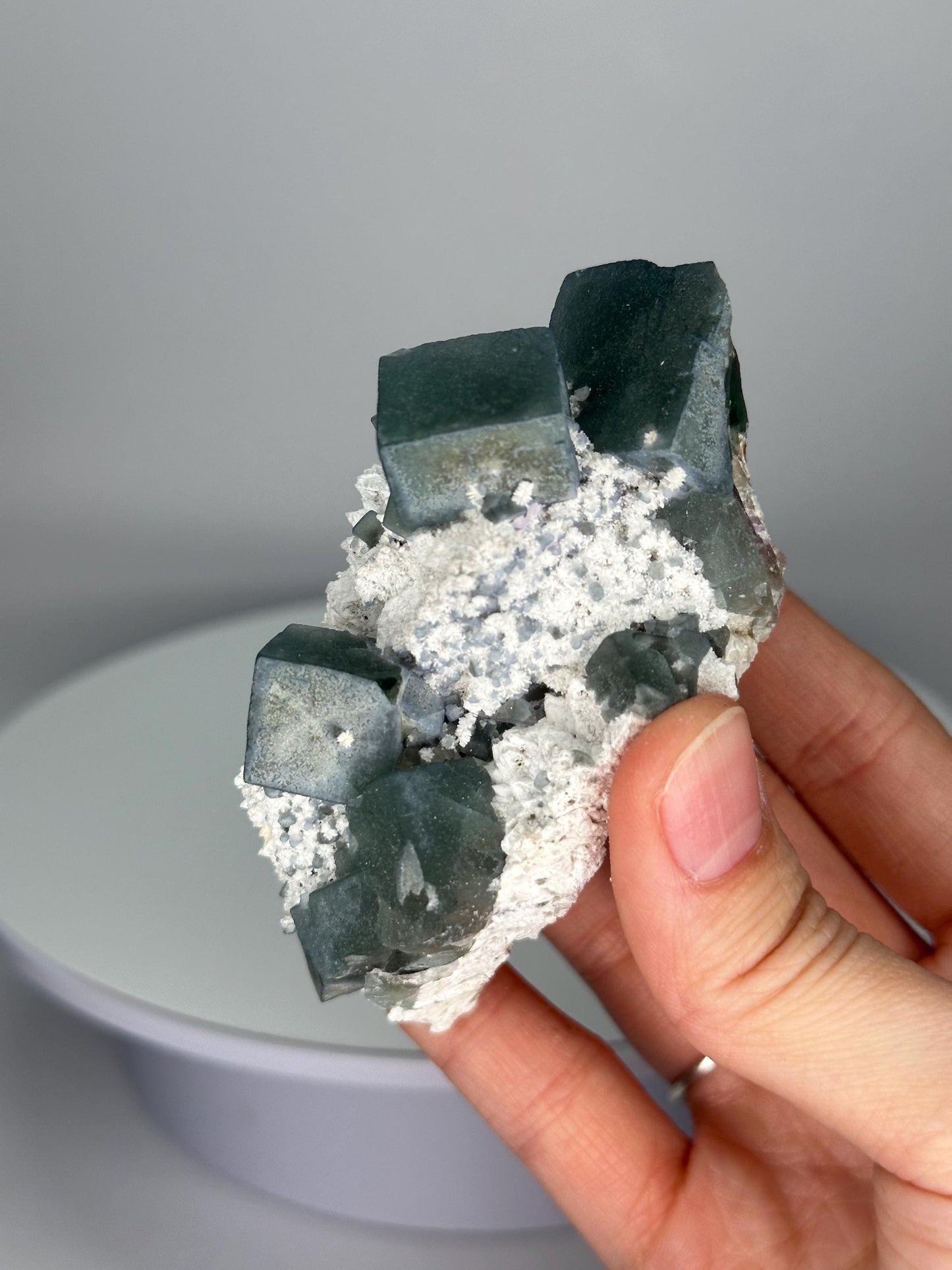 Teal Fluorite from Inner Mongolia | Soft Teal Crystal for Calm and Clarity | Collector’s Mineral Specimen | Stone Decor